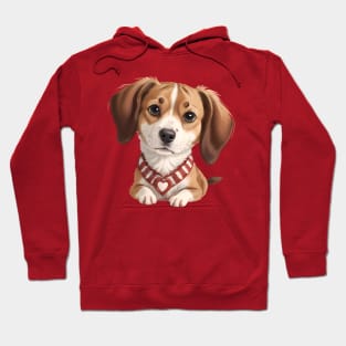 Beagle's Heartfelt Pose Hoodie